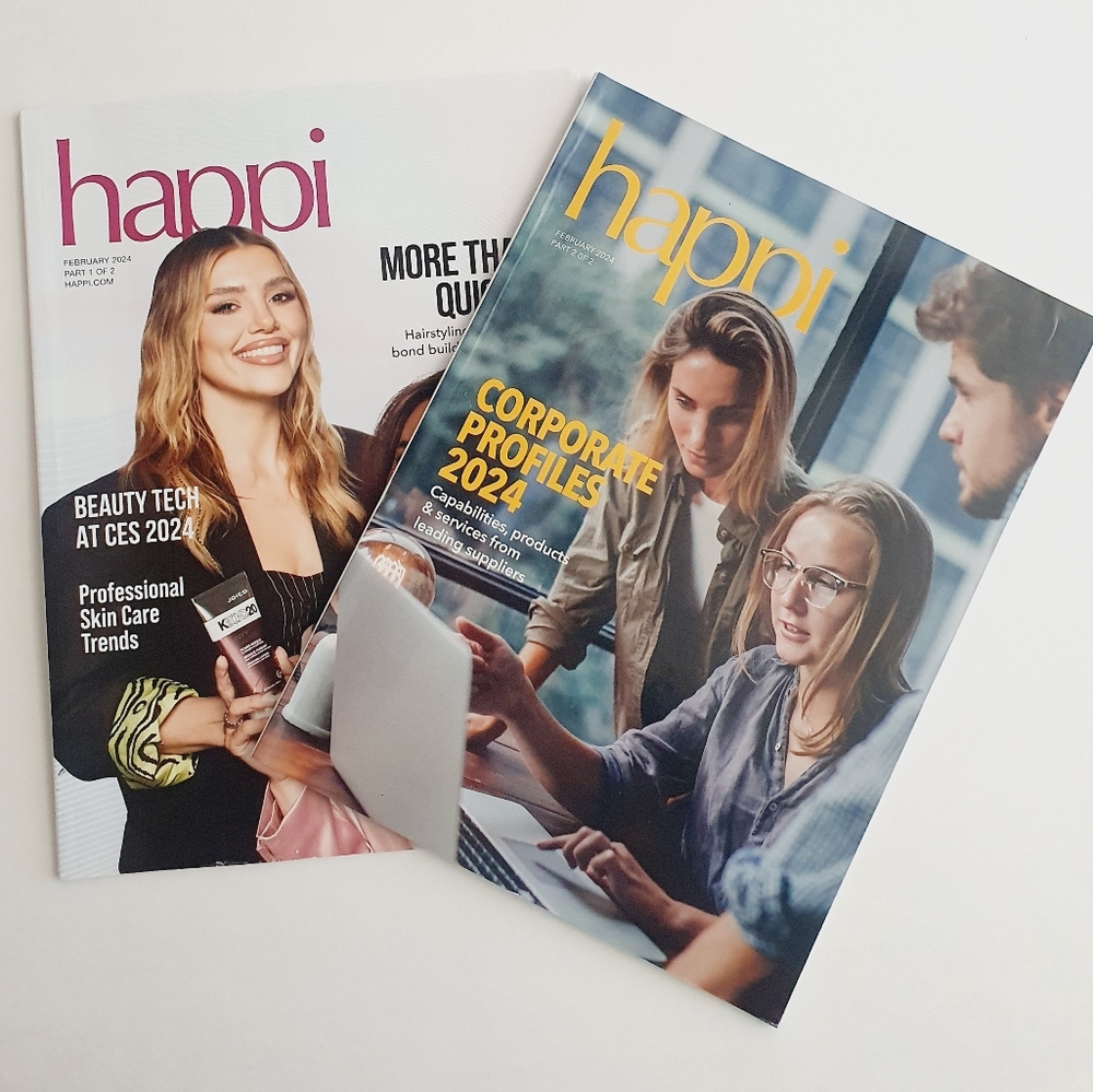 2 Happi Magazines February, 2024 Professional Skin Care + Corporate Profiles